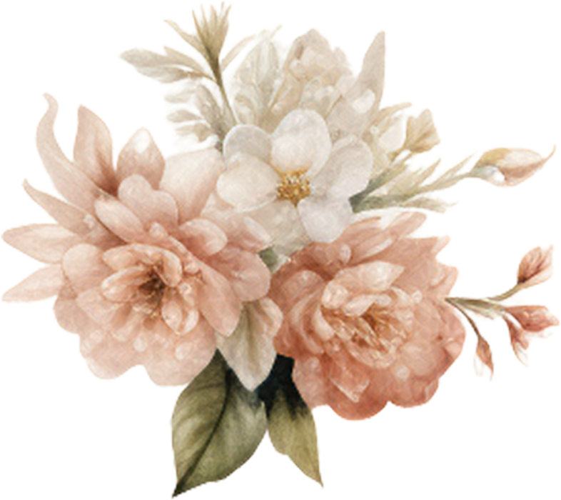 Motivtransfer 2388 Hochzeitsblumen
