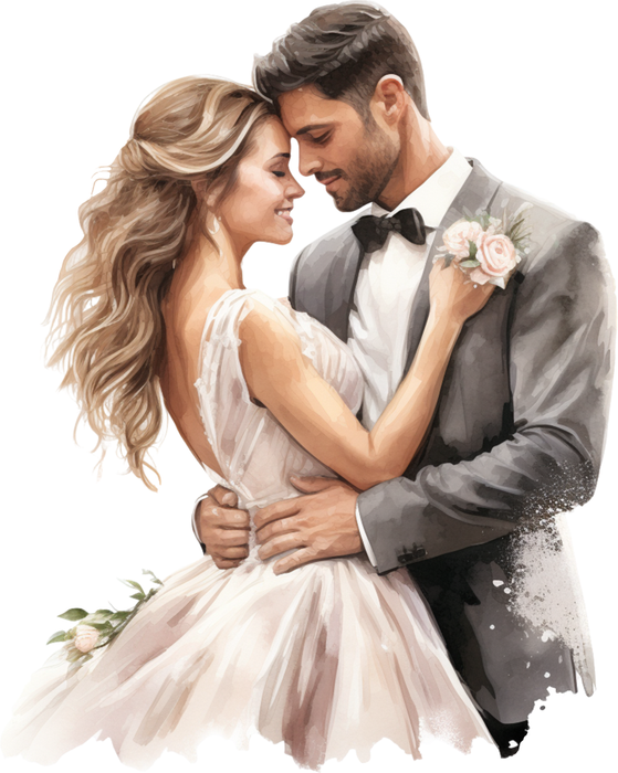 Motivtransfer 2389 Verträumtes Hochzeitspaar