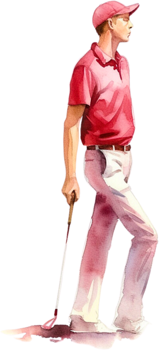 Motivtransfer 2411 Golf Spieler