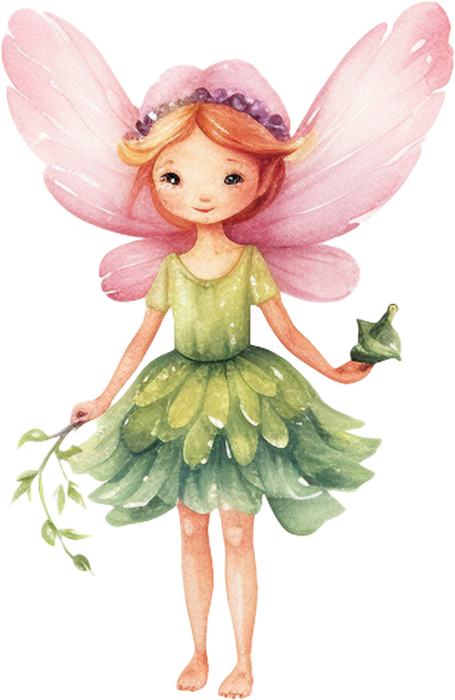 Motivtransfer 2421 Fee mit grünem Kleid