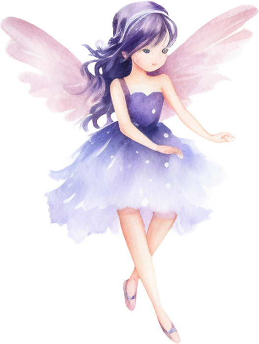 Motivtransfer 2430 Fee mit flieder Kleid