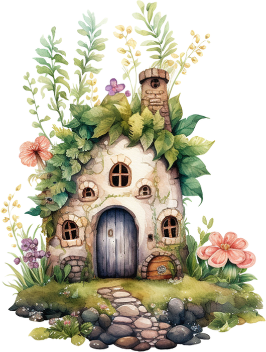 Motivtransfer 2433 Fee Haus mit Weg