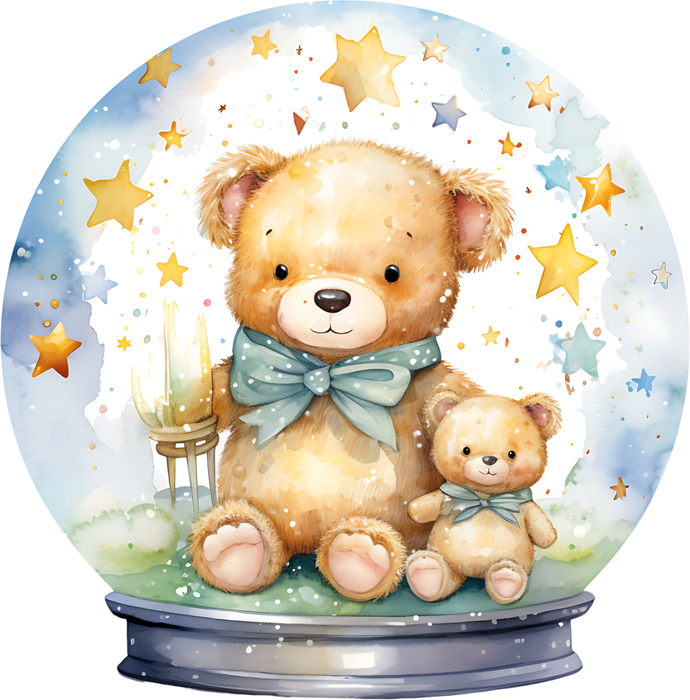 Motivtransfer 2462 Schneekugel mit Teddy