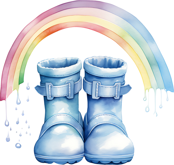 Motivtransfer 2469 Stiefel vorm Regenbogen