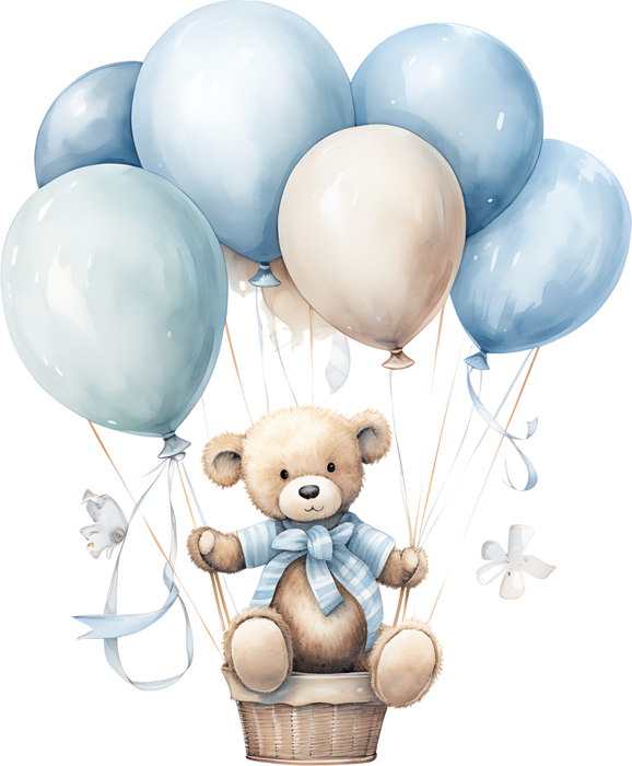 Motivtransfer 2470 Teddybär mit Ballons