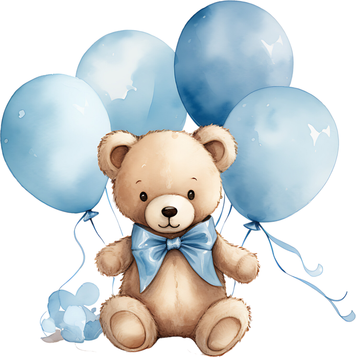 Motivtransfer 2475 Teddy mit Ballons