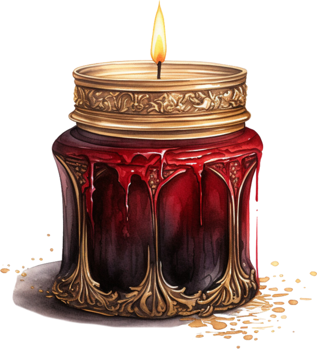 Motivtransfer 2478 Gothic brennende Kerze