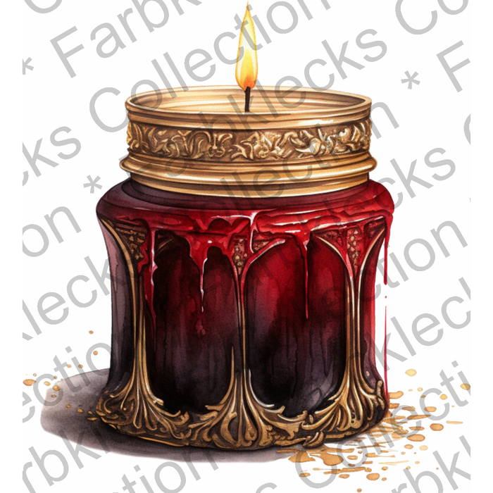 Motivtransfer 2478 Gothic brennende Kerze