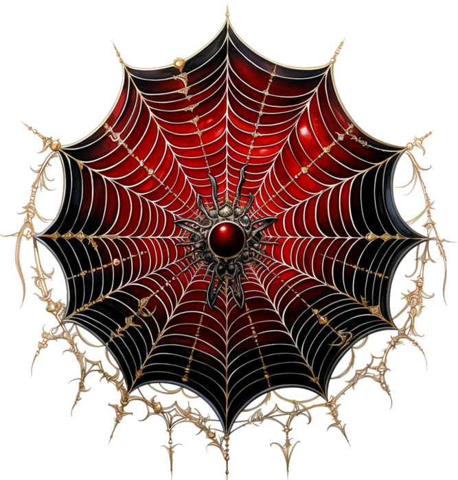 Motivtransfer 2486 Gothic Spinnennetz mit Edelstein