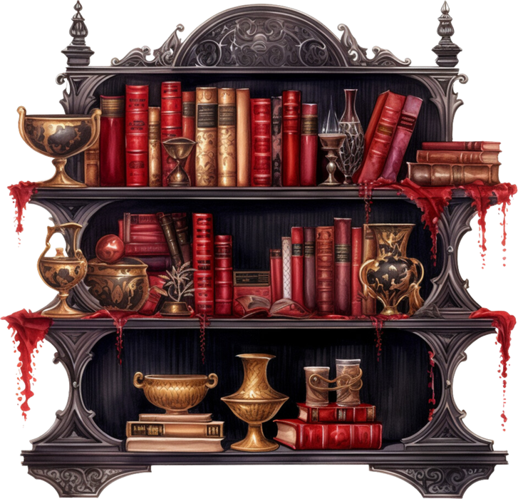 Motivtransfer 2493 Gothic Bücherregal