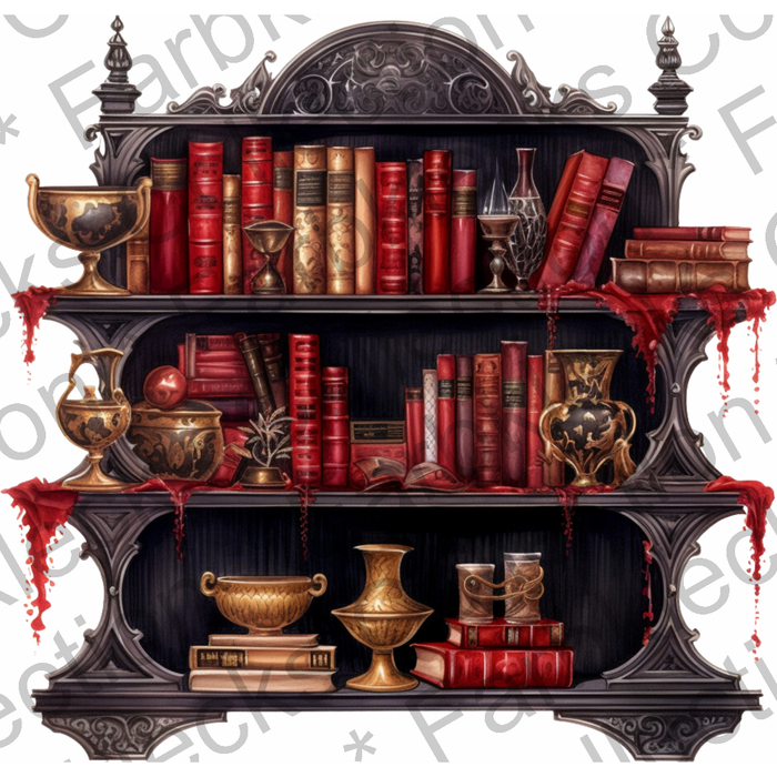 Motivtransfer 2493 Gothic Bücherregal