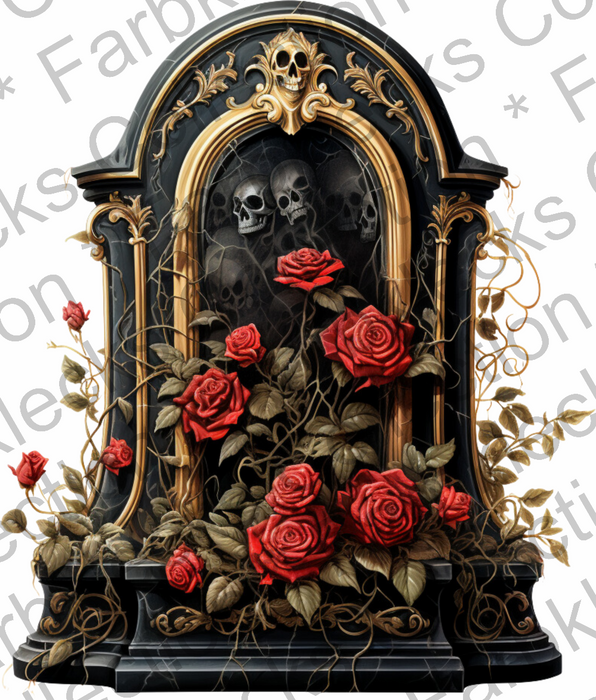 Motivtransfer 2495 Gothic Altar mit Rosen
