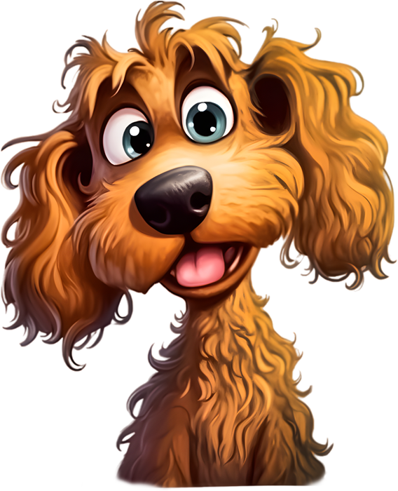 Motivtransfer 2499 Lustiger brauner Hund