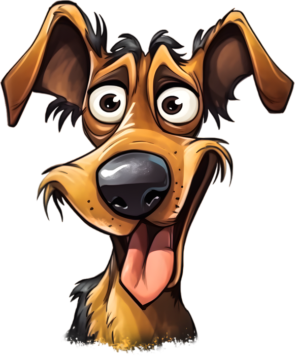 Motivtransfer 2501 Lustiger brauner Hund