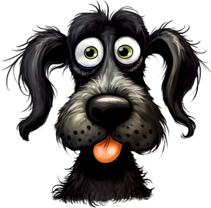 Motivtransfer 2504 Lustiger schwarzer Hund