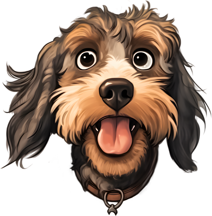 Motivtransfer 2514 Erstaunter beiger Hund