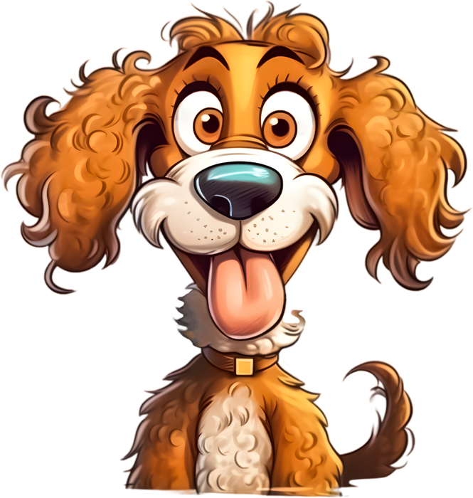 Motivtransfer 2515 Lustiger brauner Hund