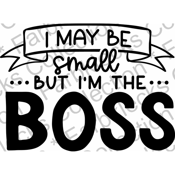 Motivtransfer 2523 I may be small but im the boss