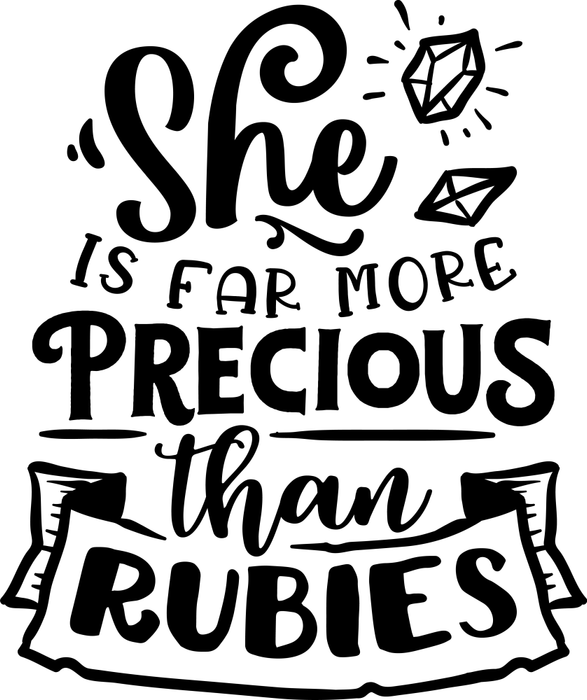Motivtransfer 2685 She is far moure precious than rubies