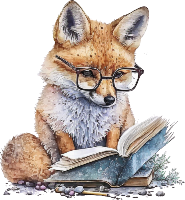 Motivtransfer 2718 Fuchs liest ein Buch