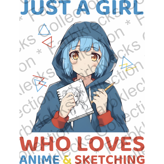 Motivtransfer 2774 Just a girl who loves anime and sketching