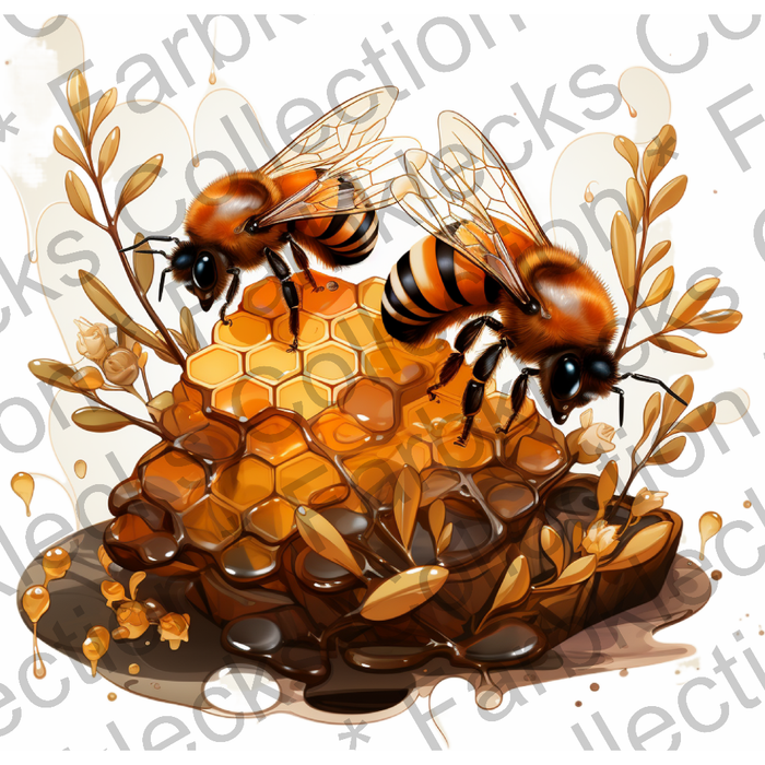 Motivtransfer 2803 Bienen mit Waben