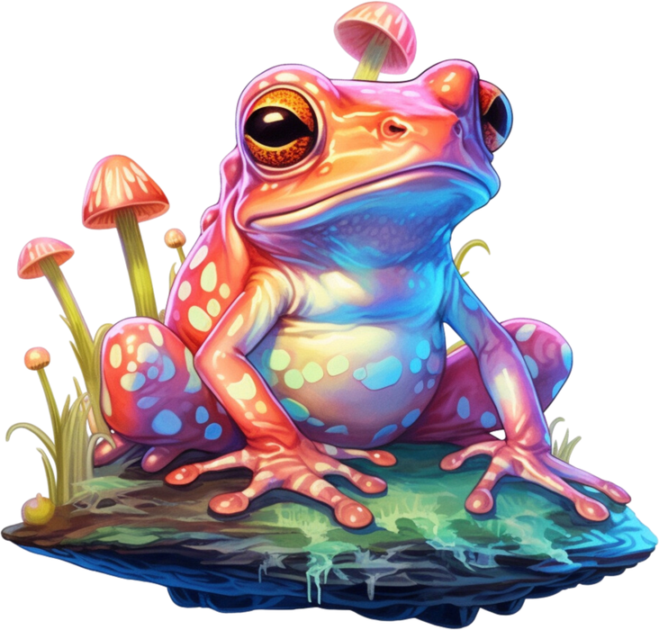 Motivtransfer 2848 Frosch mit Pilz