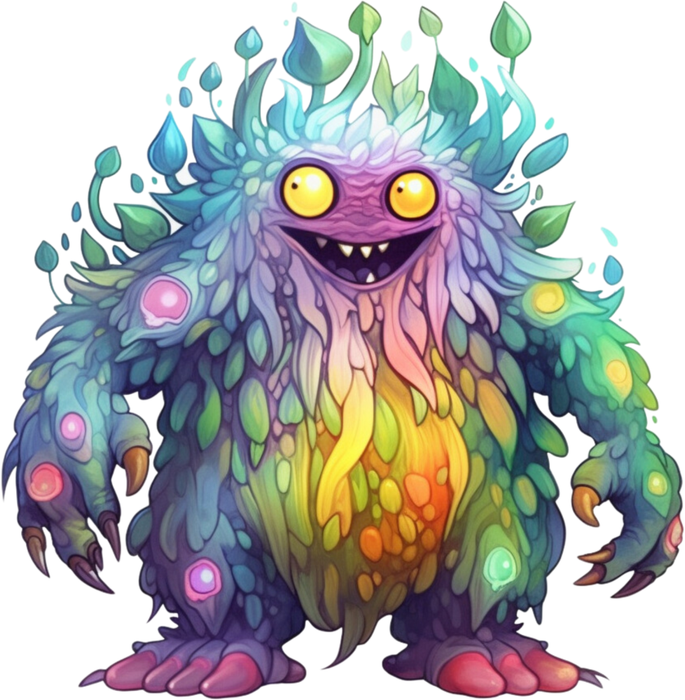 Motivtransfer 2857 Freundliches buntes Monster