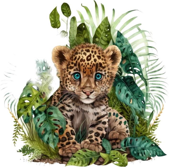 Motivtransfer 2916 Leopard im Dschungel