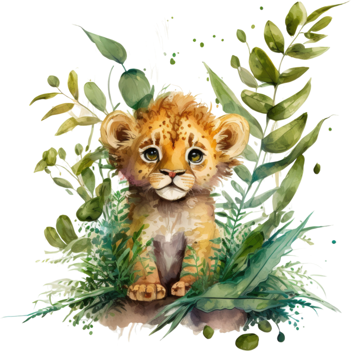 Motivtransfer 2918 Tigerbaby im Dschungel