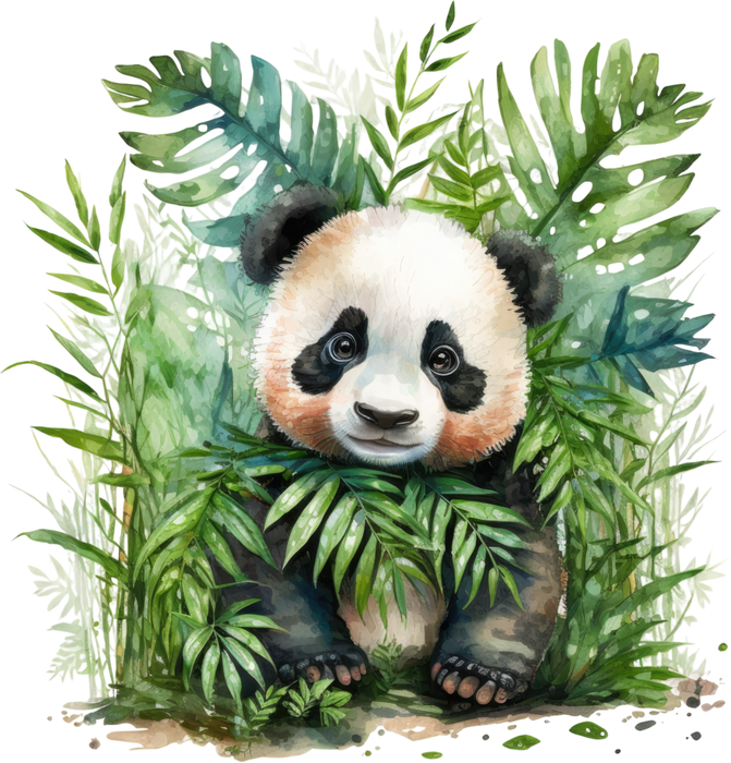Motivtransfer 2921 Panda im Dschungel