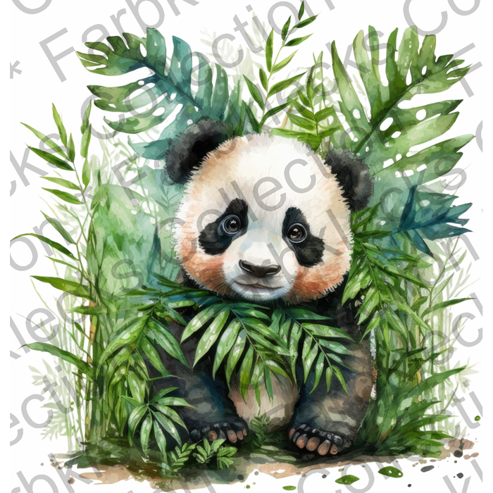 Motivtransfer 2921 Panda im Dschungel