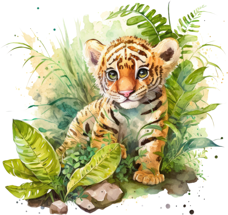 Motivtransfer 2928 Tiger im Dschungel