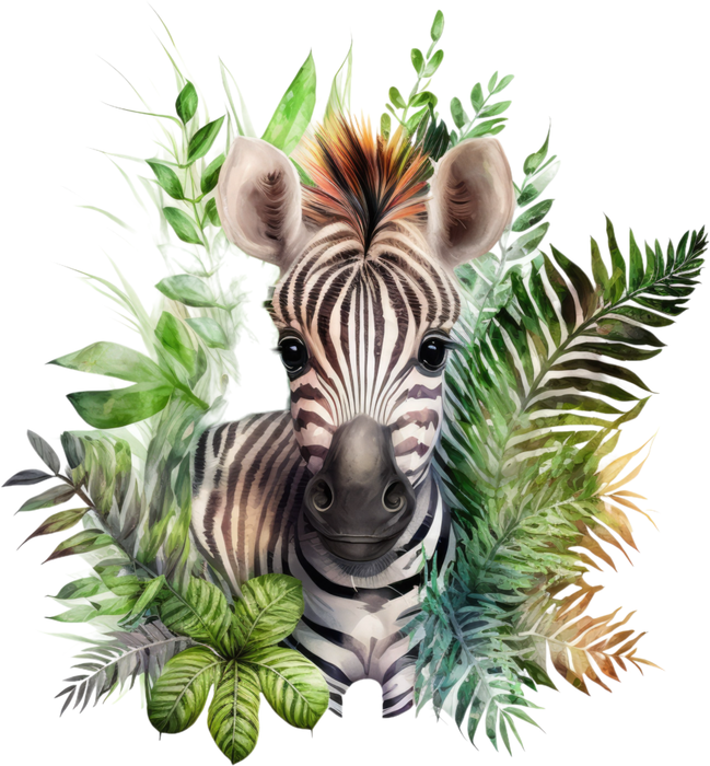 Motivtransfer 2931 Zebra im Dschungel