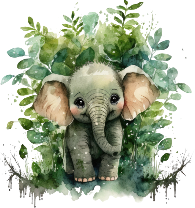 Motivtransfer 2936 Elefant im Dschungel