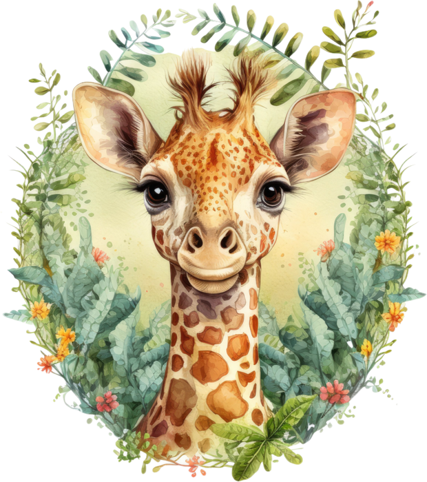 Motivtransfer 2938 Giraffe im Dschungel