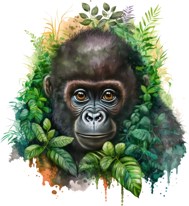 Motivtransfer 2940 Gorilla im Dschungel