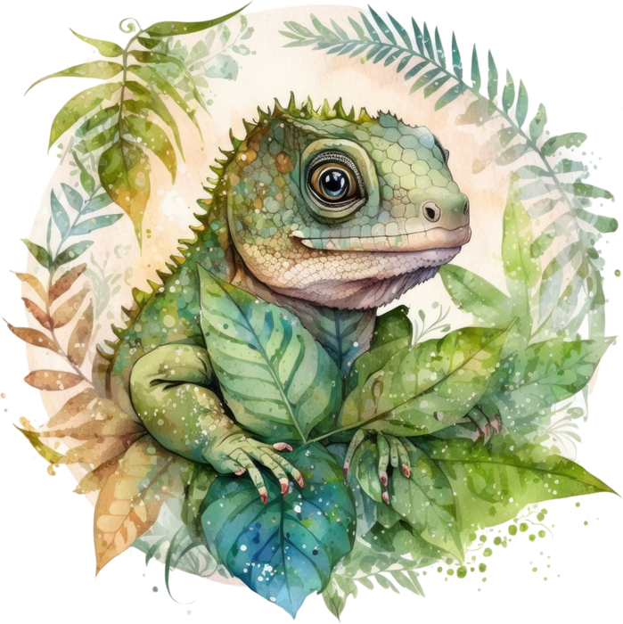 Motivtransfer 2943 Leguan im Dschungel