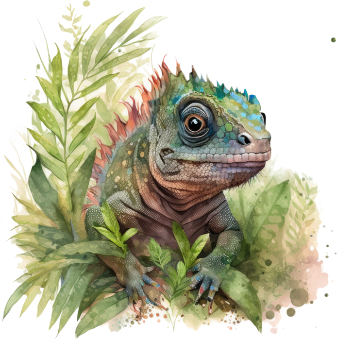 Motivtransfer 2944 Leguan im Dschungel