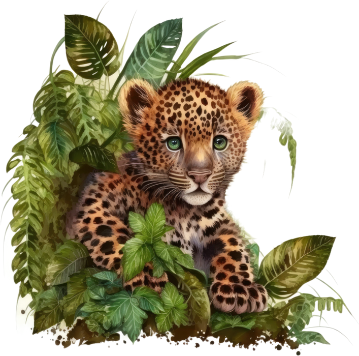 Motivtransfer 2945 Leopard im Dschungel