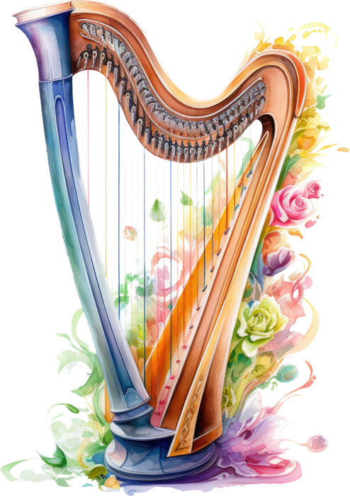 Motivtransfer 2970 Musikinstrument Harfe