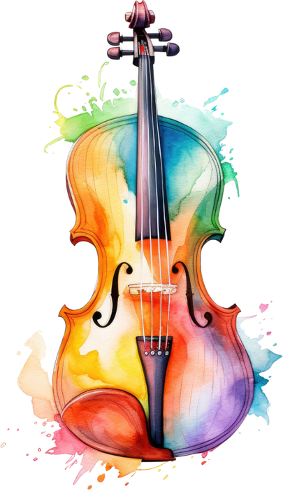 Motivtransfer 2976 Musikinstrument Geige bunt