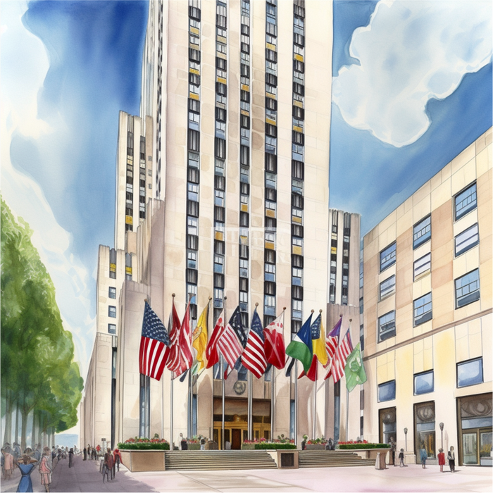 Motivtransfer 2980 New York Eingang Hochhaus