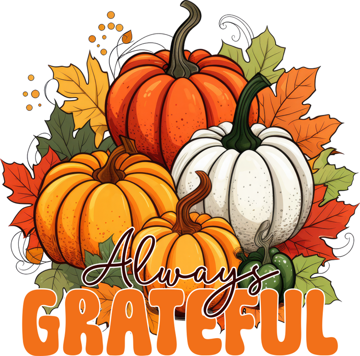 Motivtransfer 3049 Always Grateful Kürbis