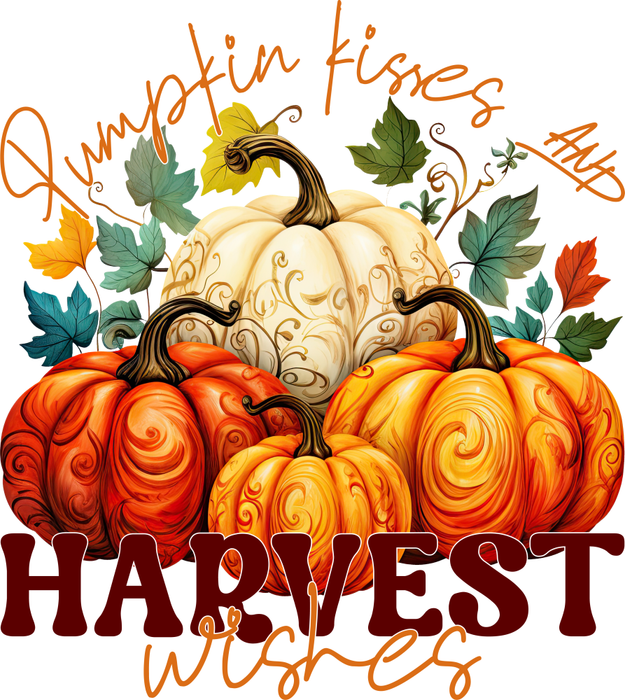 Motivtransfer 3065 Pumpkin kisses and harvest wishes