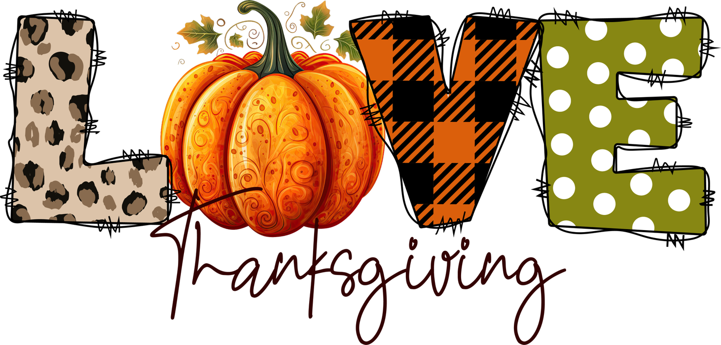Motivtransfer 3068 Love thanksgiving