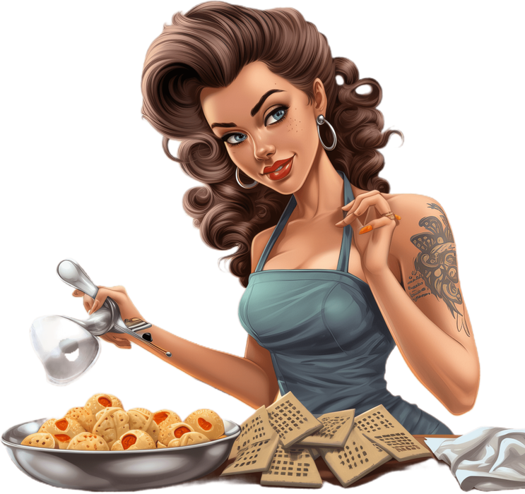 Motivtransfer 3107 Frau beim backen