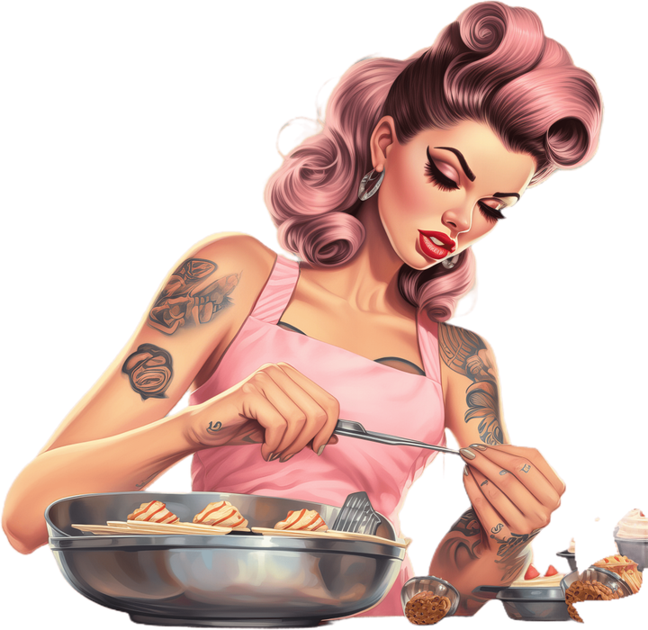 Motivtransfer 3108 Frau beim backen