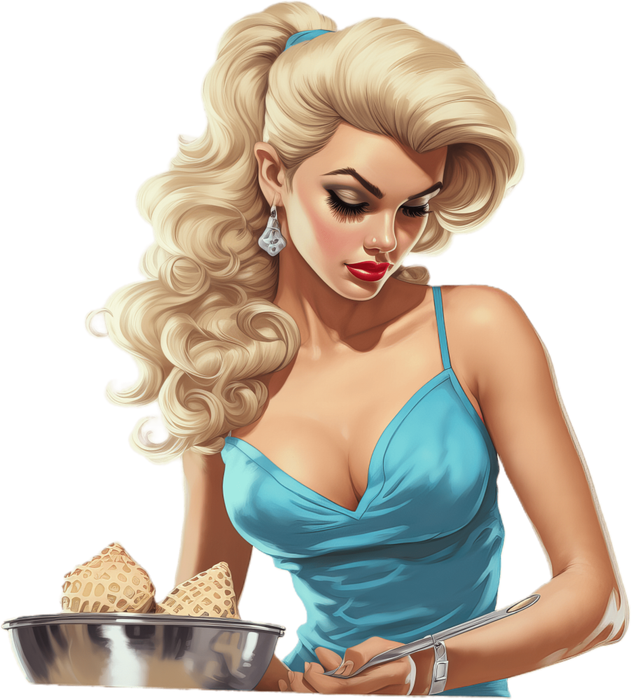 Motivtransfer 3110 Frau beim backen