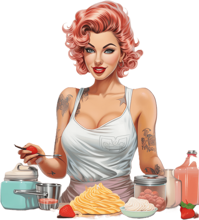 Motivtransfer 3115 Frau beim backen